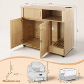 Cat Large Hidden Litter Box Enclosures with Charging Station,Prevent cat Litter from Being Carried Out,Modern Cat Furniture for Indoor,FIT Hold Electric Litter Boxes (L/XXL)
