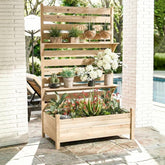 Outdoor Privacy Screen with Planter