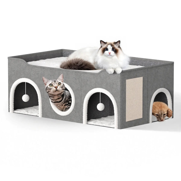 Large Cat Cave for Pet House 35.4"D x 19.6"W x 13.3"H