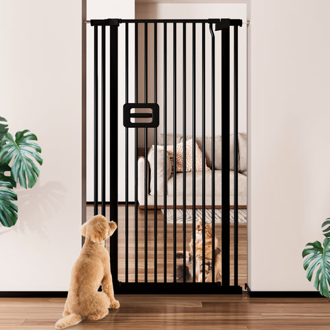 TSYPAIRS Tall Cat Gates 55*29.5''-33.85''（Black）