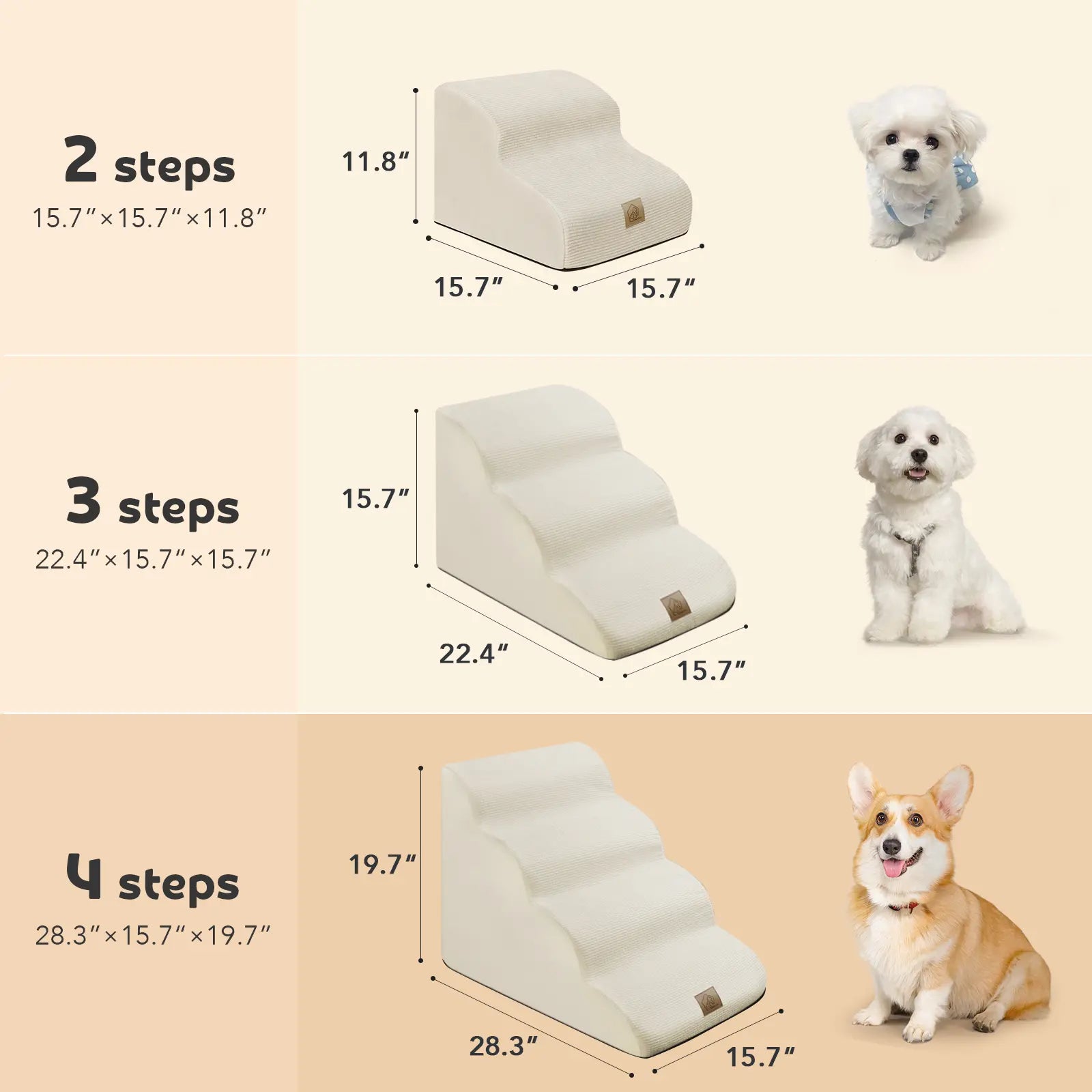 TSYPAIRS 4 Step Dog Stairs