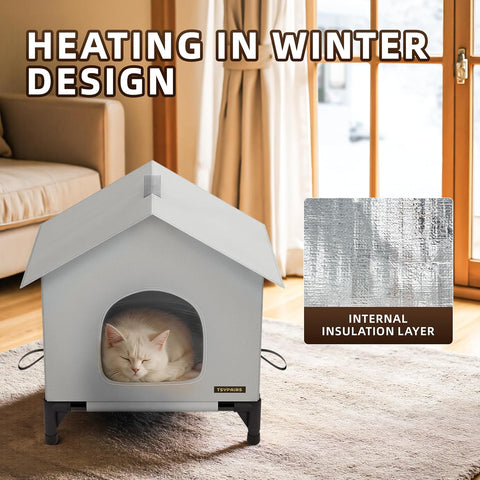 TSYPAIRS Outdoor Cat House Outdoor