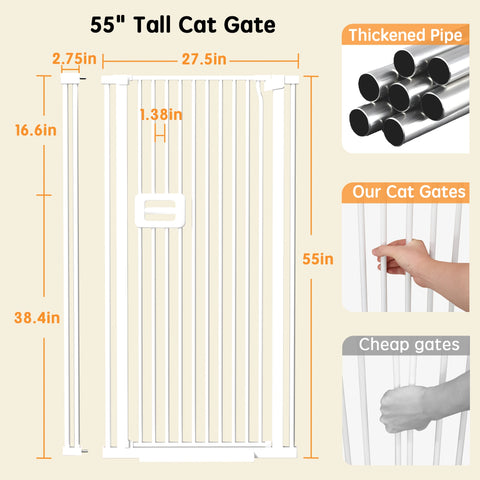 TSYPAIRS Tall Cat Gates