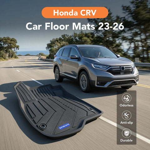 TPE Floor Mats -Floor All Weather Protector Truck Liners for Honda CRV Car Floor Mats 2023-2026 TPE All Weather Custom Fit Floor Liner Car Mats, Black