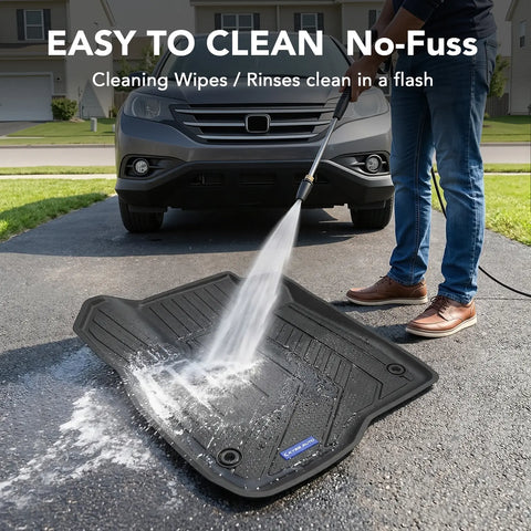 TPE Floor Mats -Floor All Weather Protector Truck Liners for Honda CRV Car Floor Mats 2023-2026 TPE All Weather Custom Fit Floor Liner Car Mats, Black
