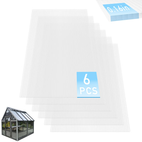 TSYPAIRS Polycarbonate Greenhouse Panels (Transparent)