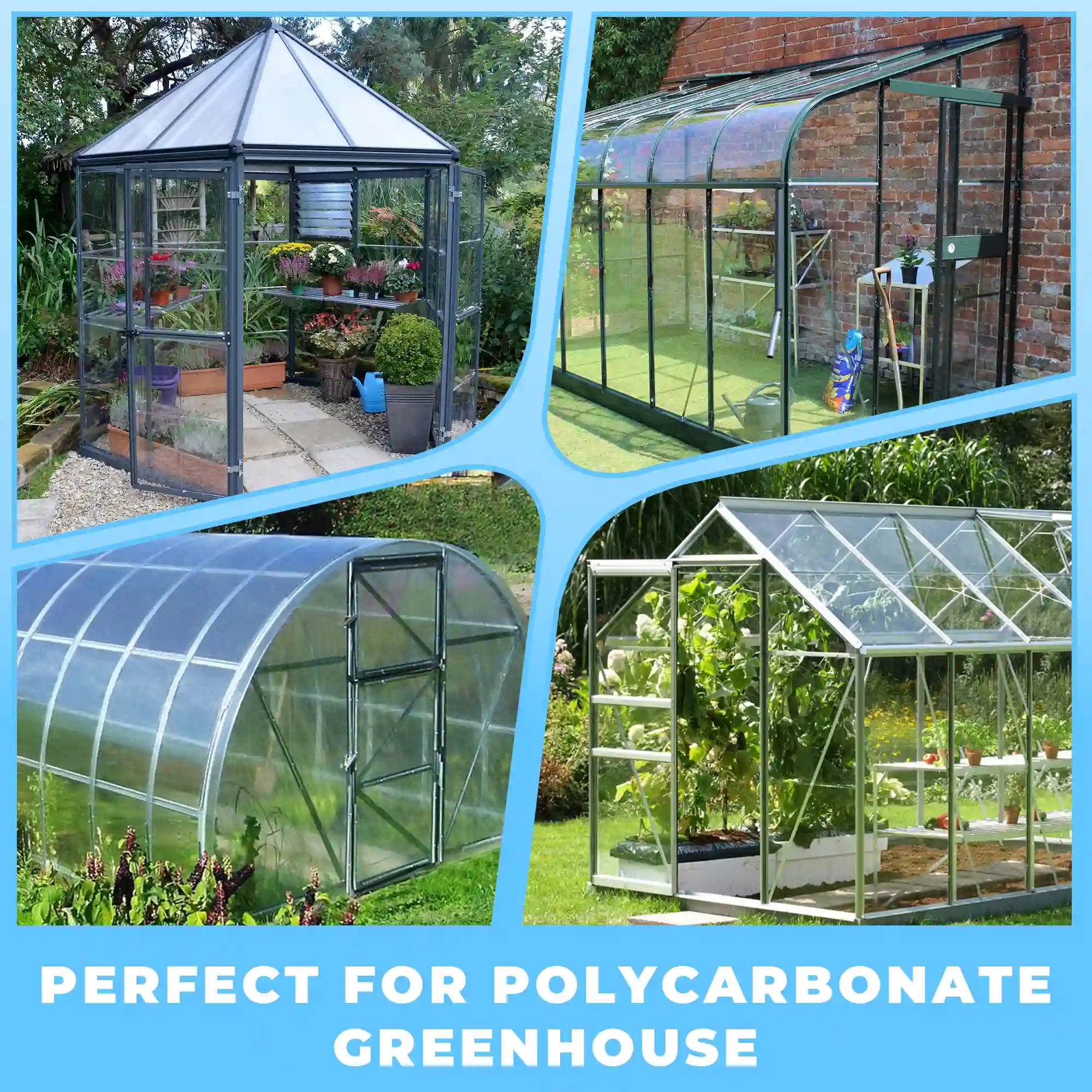 TSYPAIRS Polycarbonate Greenhouse Panels (Transparent)