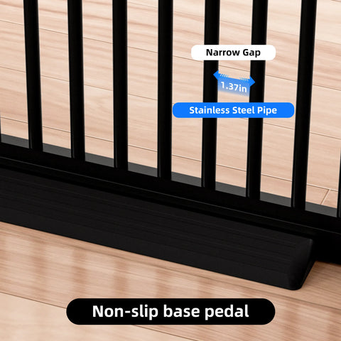 TSYPAIRS Tall Cat Gates 55*29.5''-33.85''（Black）