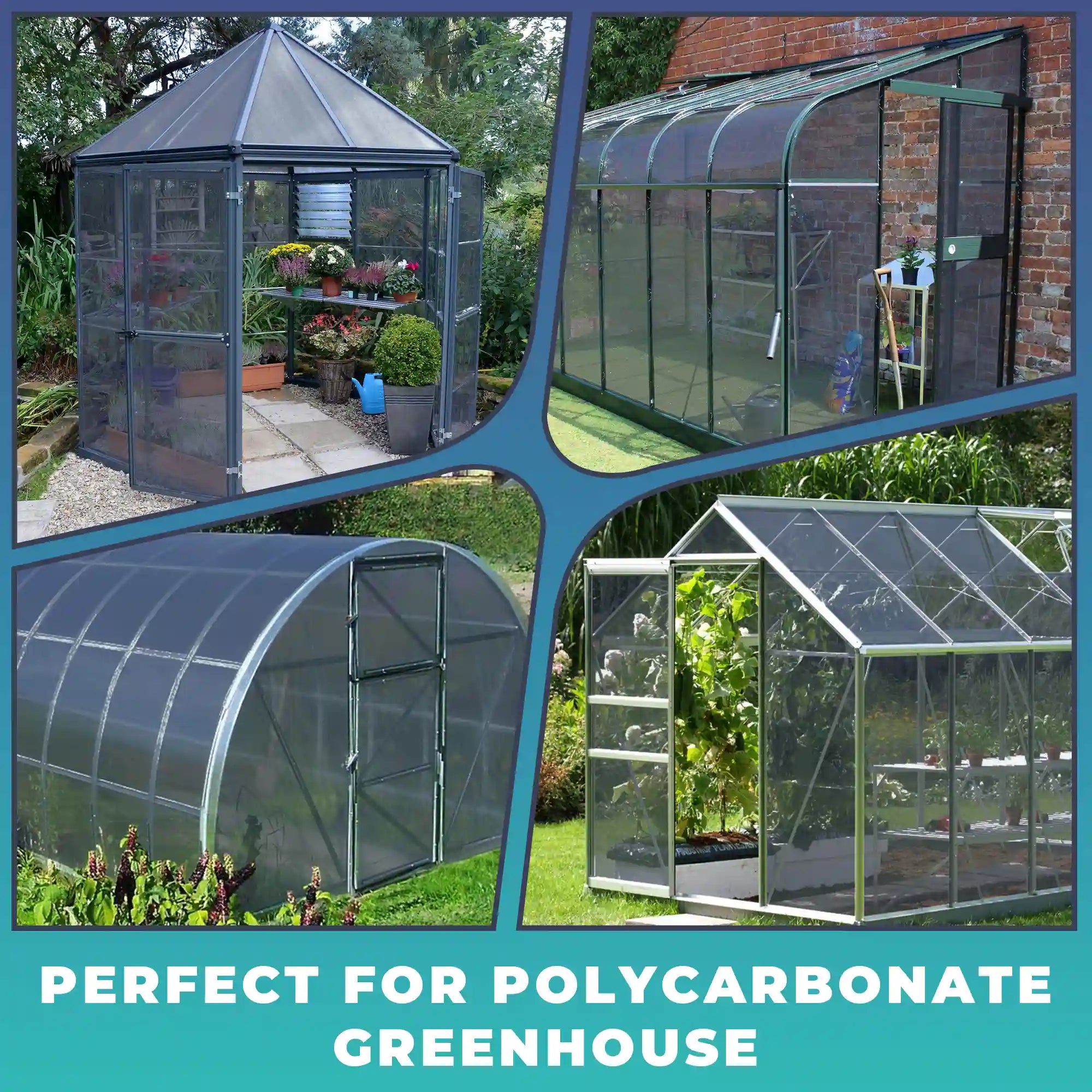 TSYPAIRS Polycarbonate Greenhouse Panels (Transparent)