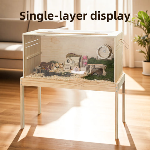 TSYPAIRS 32"/40"-Pine Hamster Cage-Small Animals Houses&Habitats Chewproof