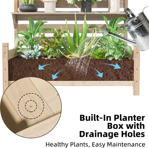 Outdoor Privacy Screen with Planter