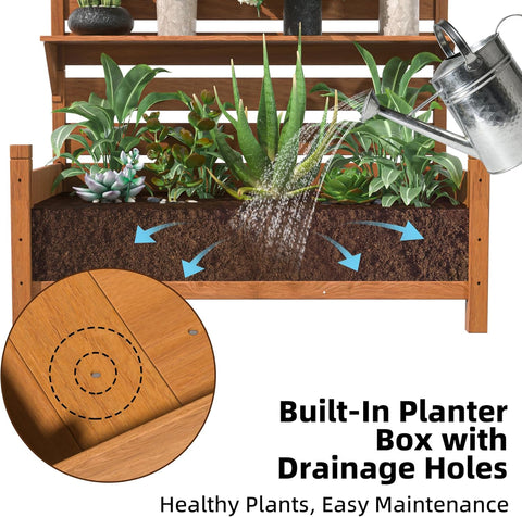 Outdoor Privacy Screen with Planter