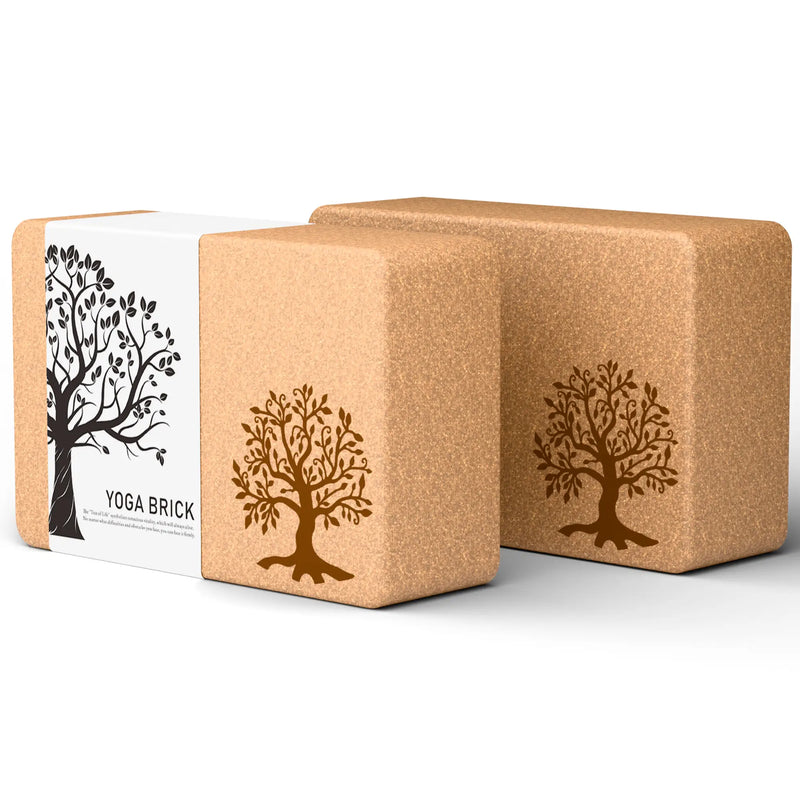 TSYPAIRS Cork Yoga Blocks（2 Pack Set）