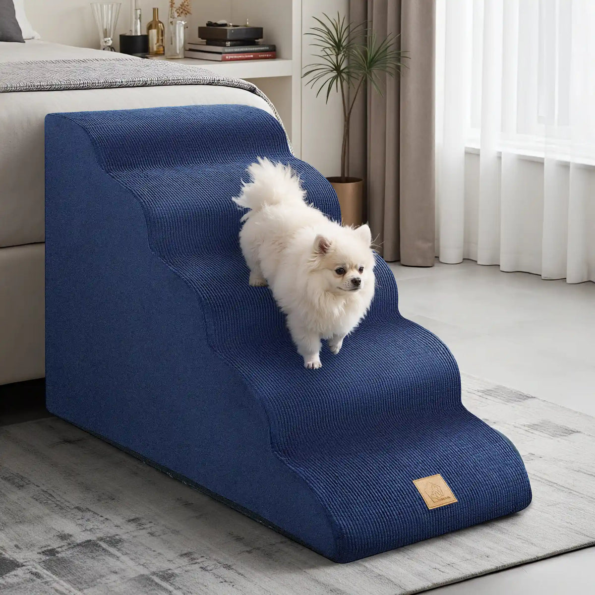 TSYPAIRS 5 Step Dog Stairs（Dog Stairs For High Bed）