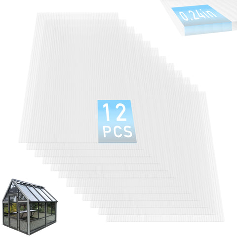 TSYPAIRS Polycarbonate Greenhouse Panels (Transparent)