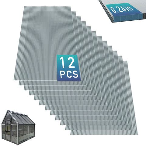 TSYPAIRS Polycarbonate Greenhouse Panels (Transparent)