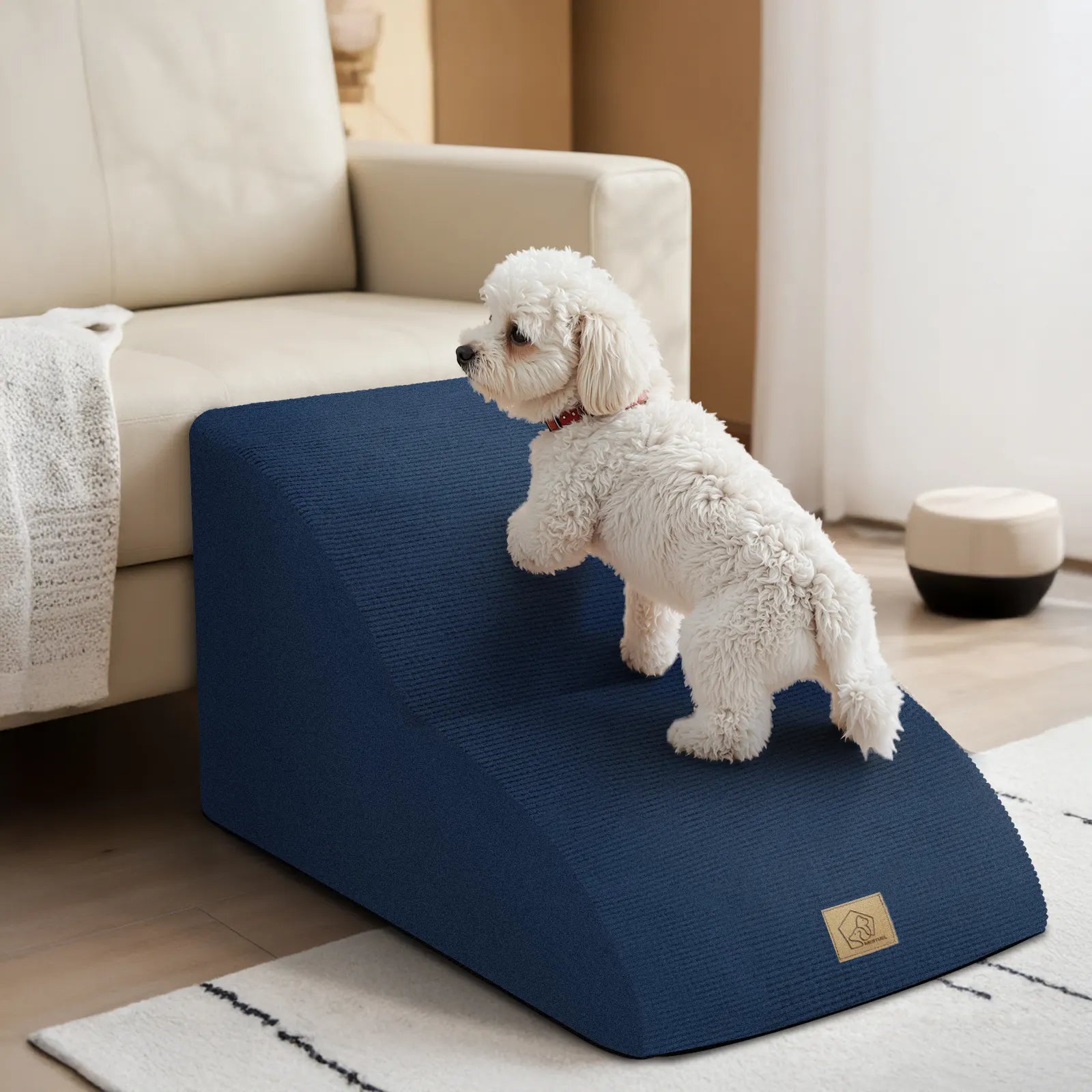 2 Step Dog Stairs - PLUS（31.5° Slope to Protect Your Doggy's Joints）