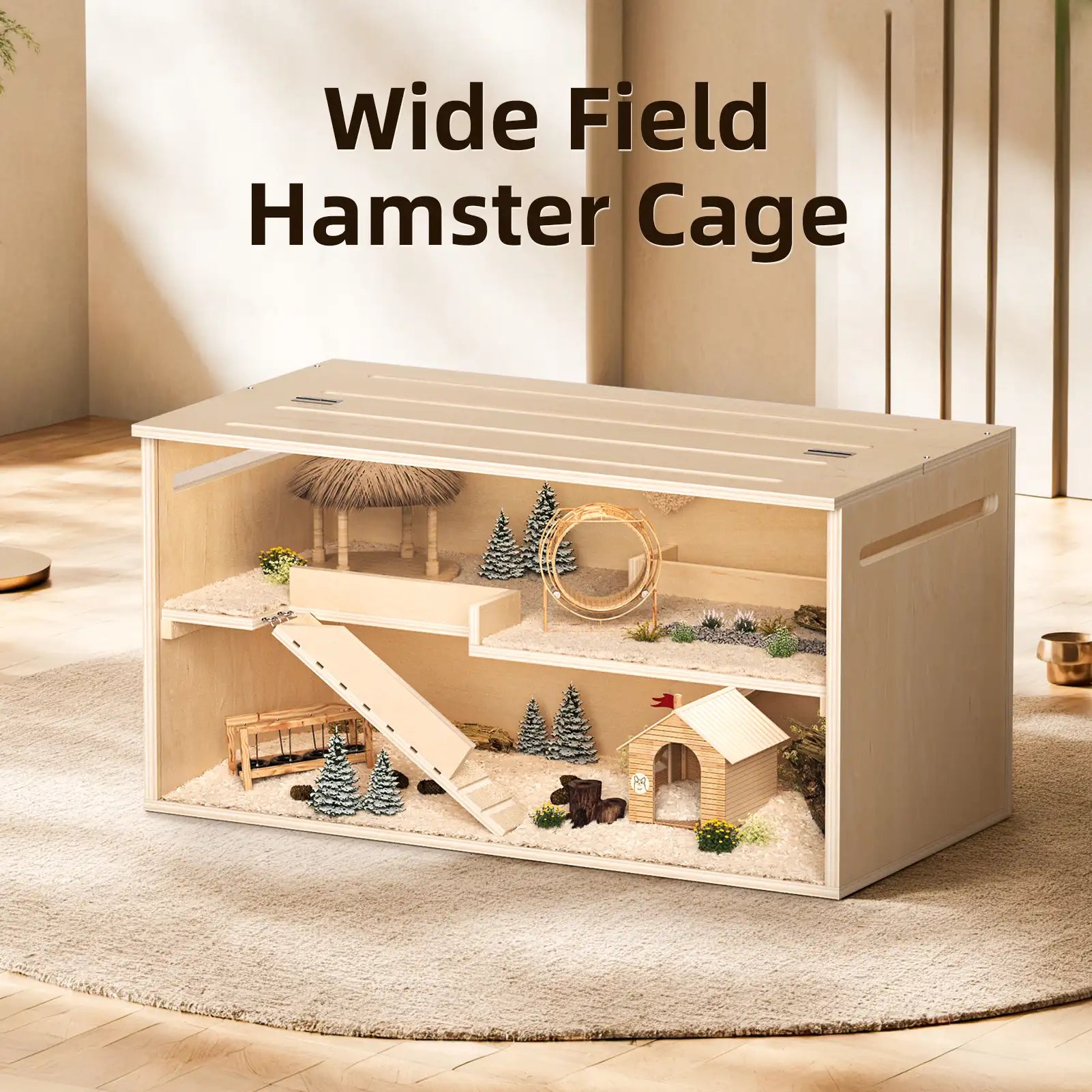 TSYPAIRS Wooden Hamster Cage