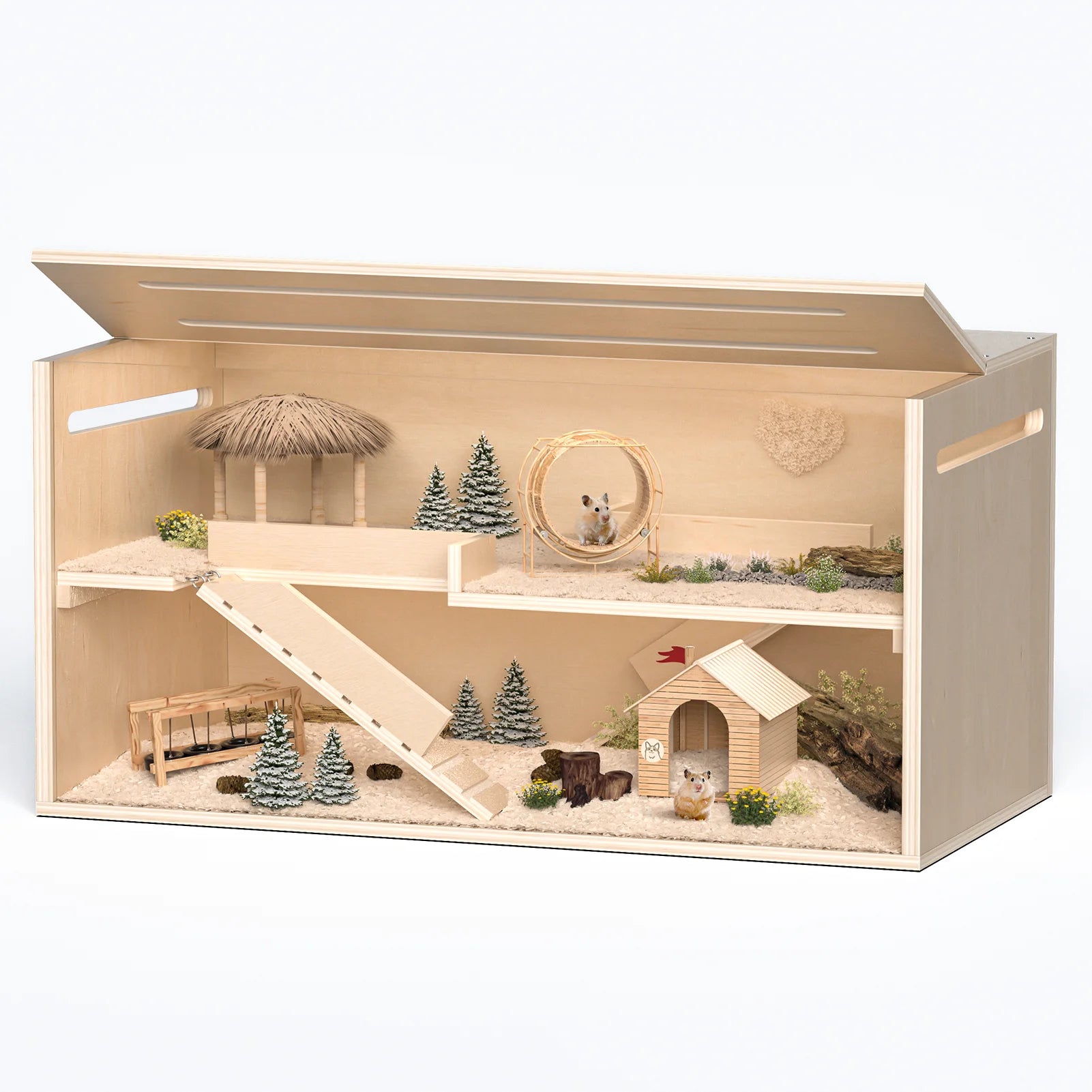 TSYPAIRS Wooden Hamster Cage